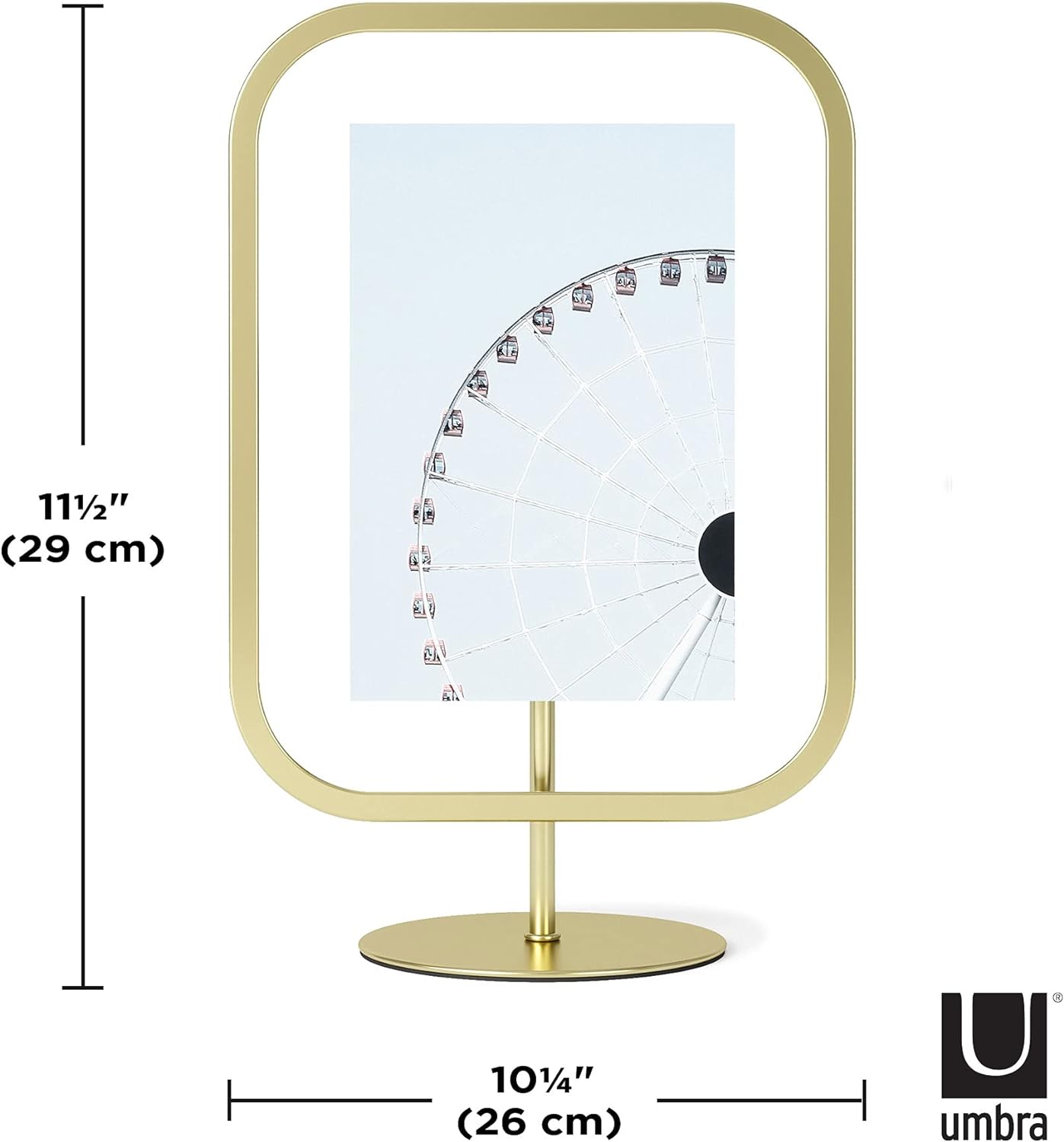 Infinity Sqround Picture Frame 5"x7" - Matte Brass
