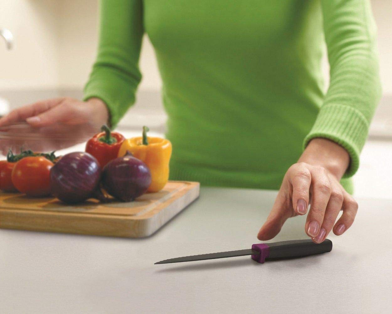 Elevated 5" Serrated Knife - Aubergine
