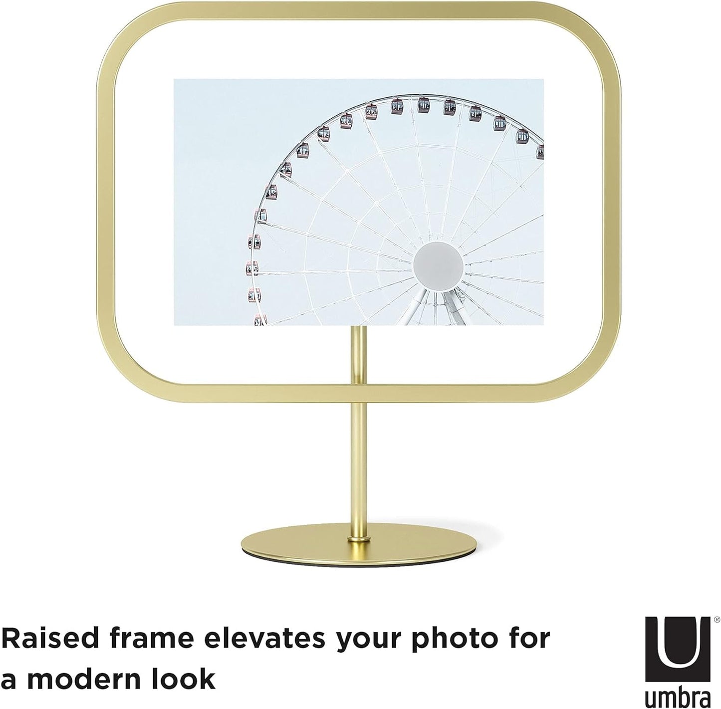 Infinity Sqround Picture Frame 5"x7" - Matte Brass