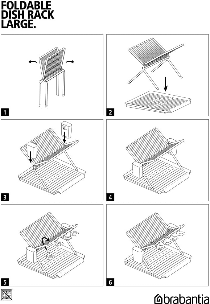 Foldable Dish Drying Rack (Large) - Dark Grey