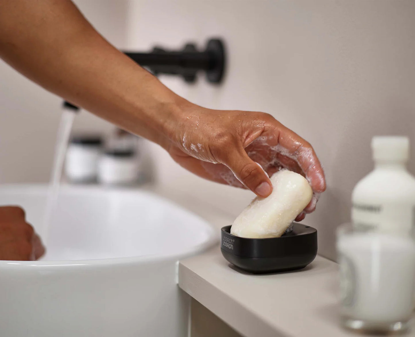 Slim Compact Soap Dish - Black