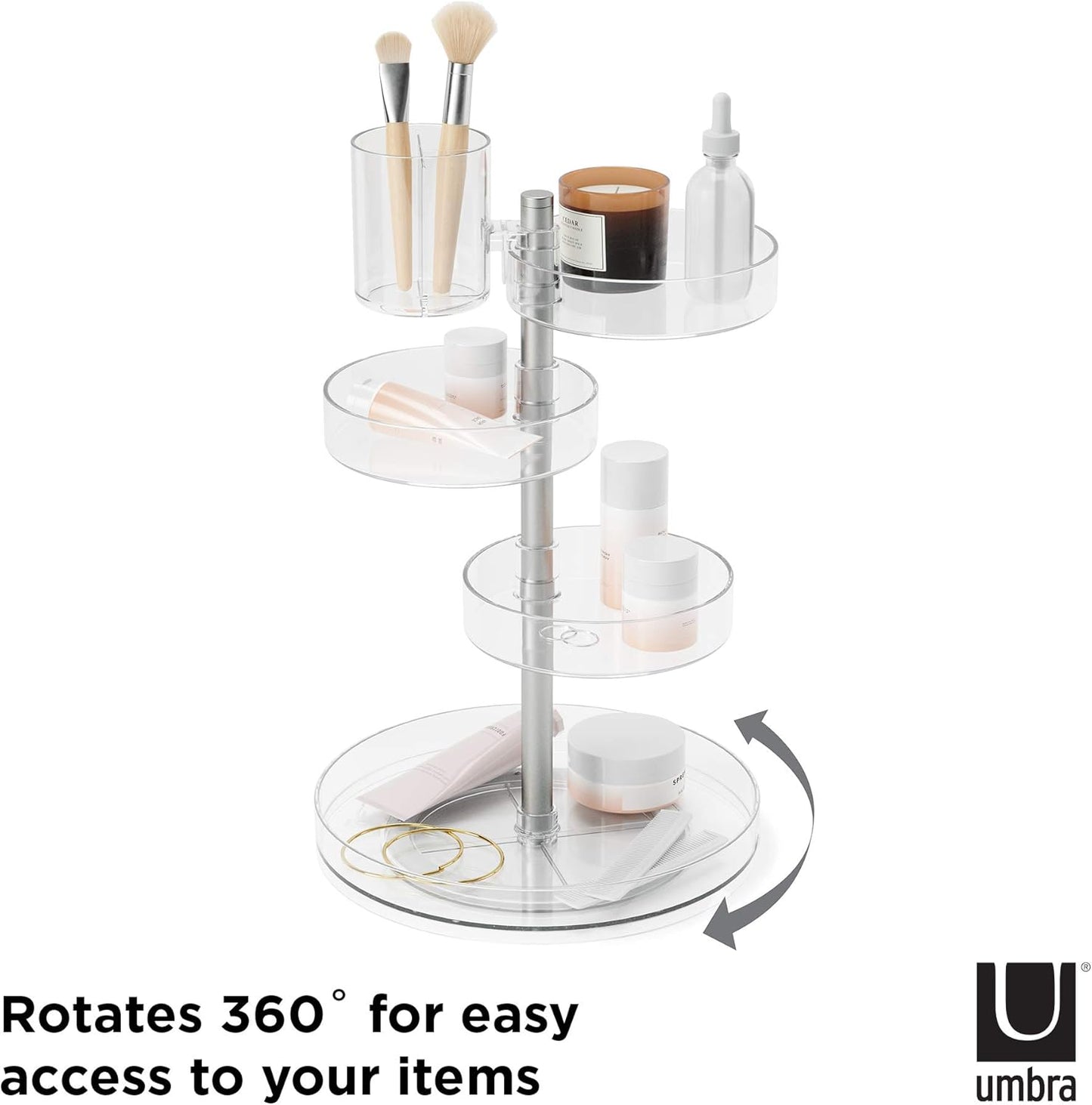 Pirouette Organizer - Clear/Nickel