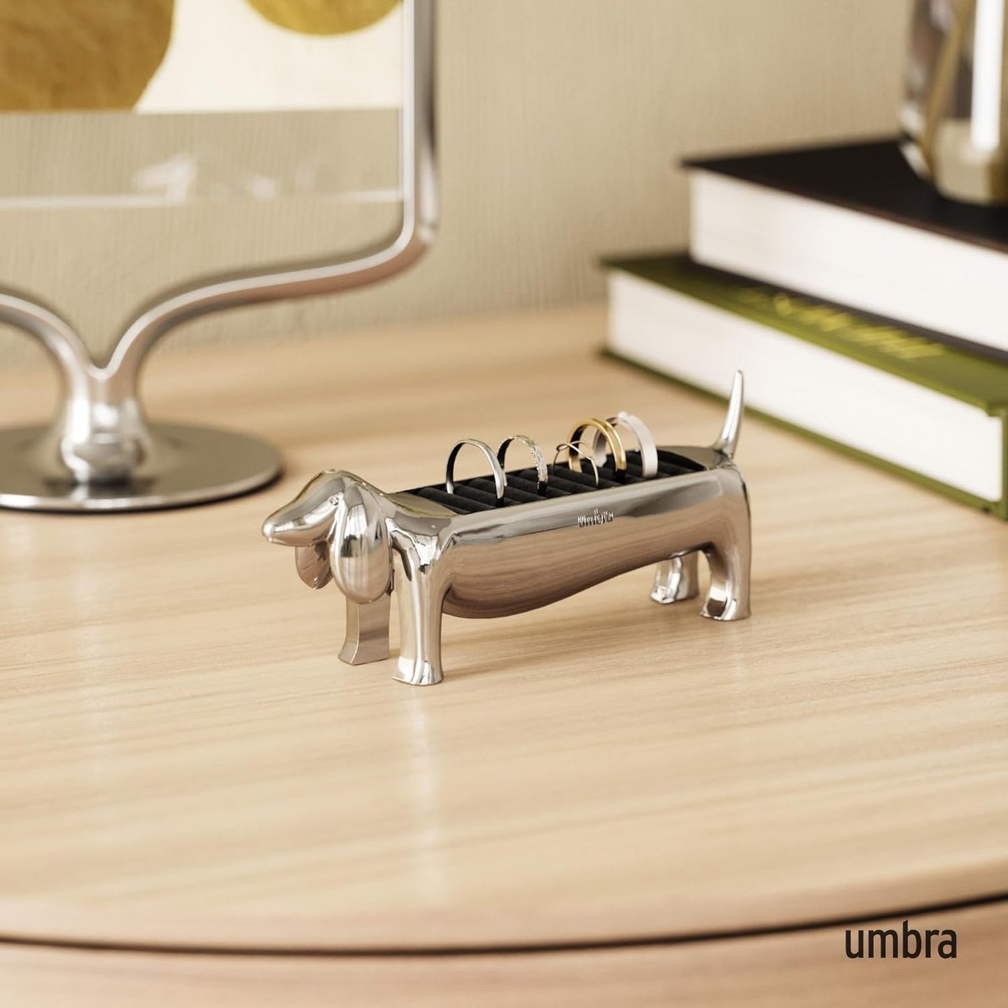 Dachsie Ring Holder - Chrome