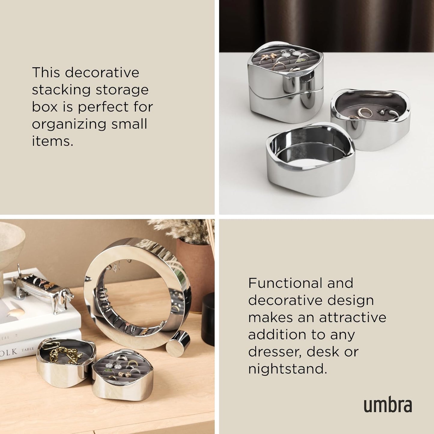 Wavy Jewelry Organizer - Chrome
