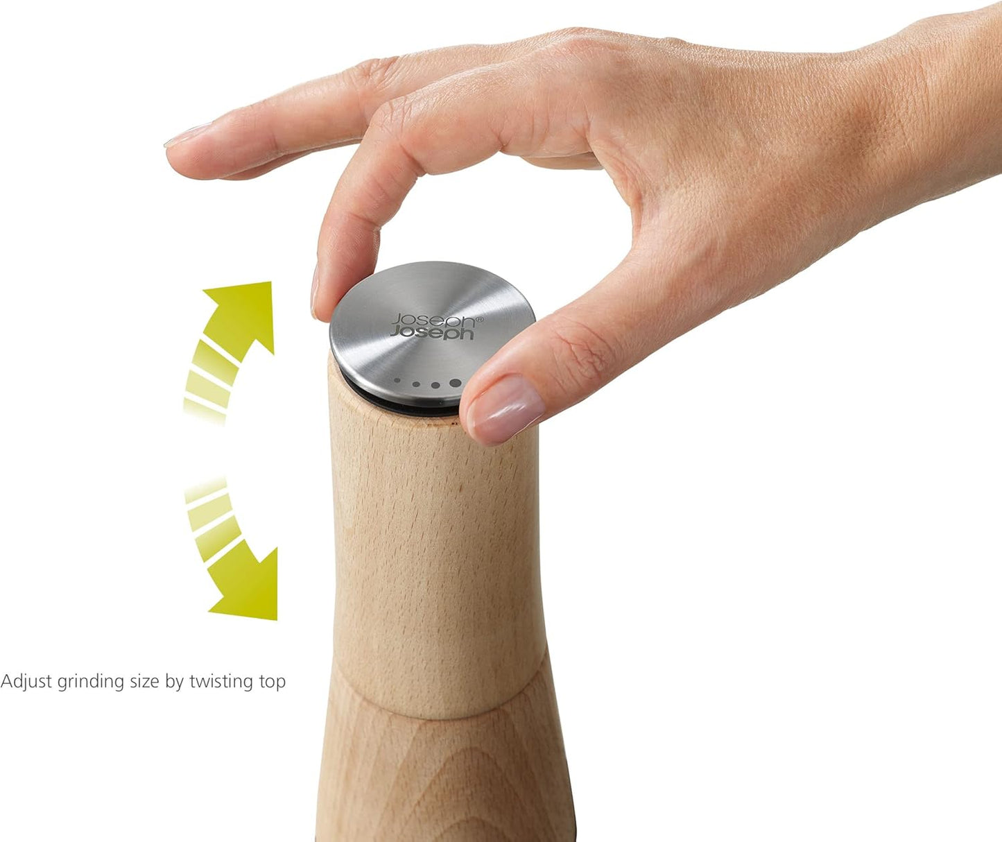 Milltop Wood No-Spill Pepper Mill