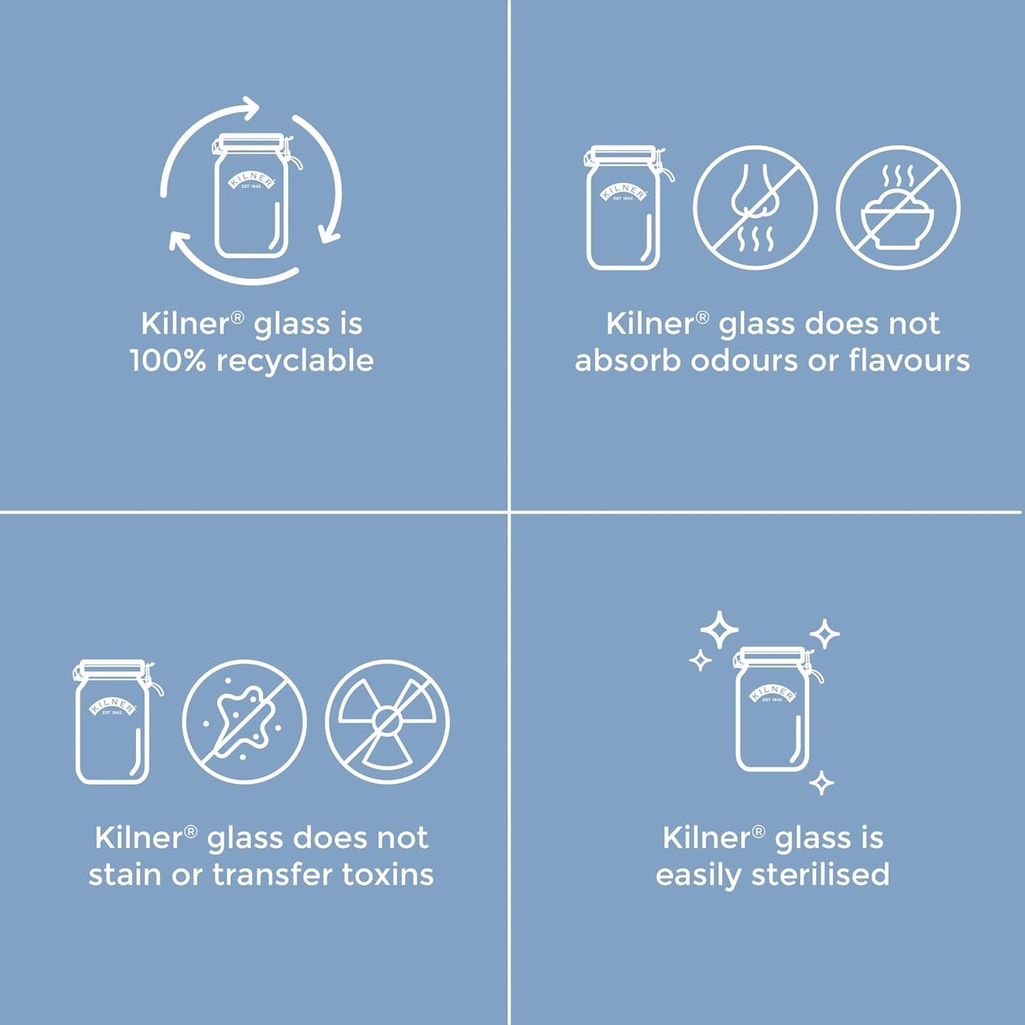 Clip Top Round Jar, 0.125L