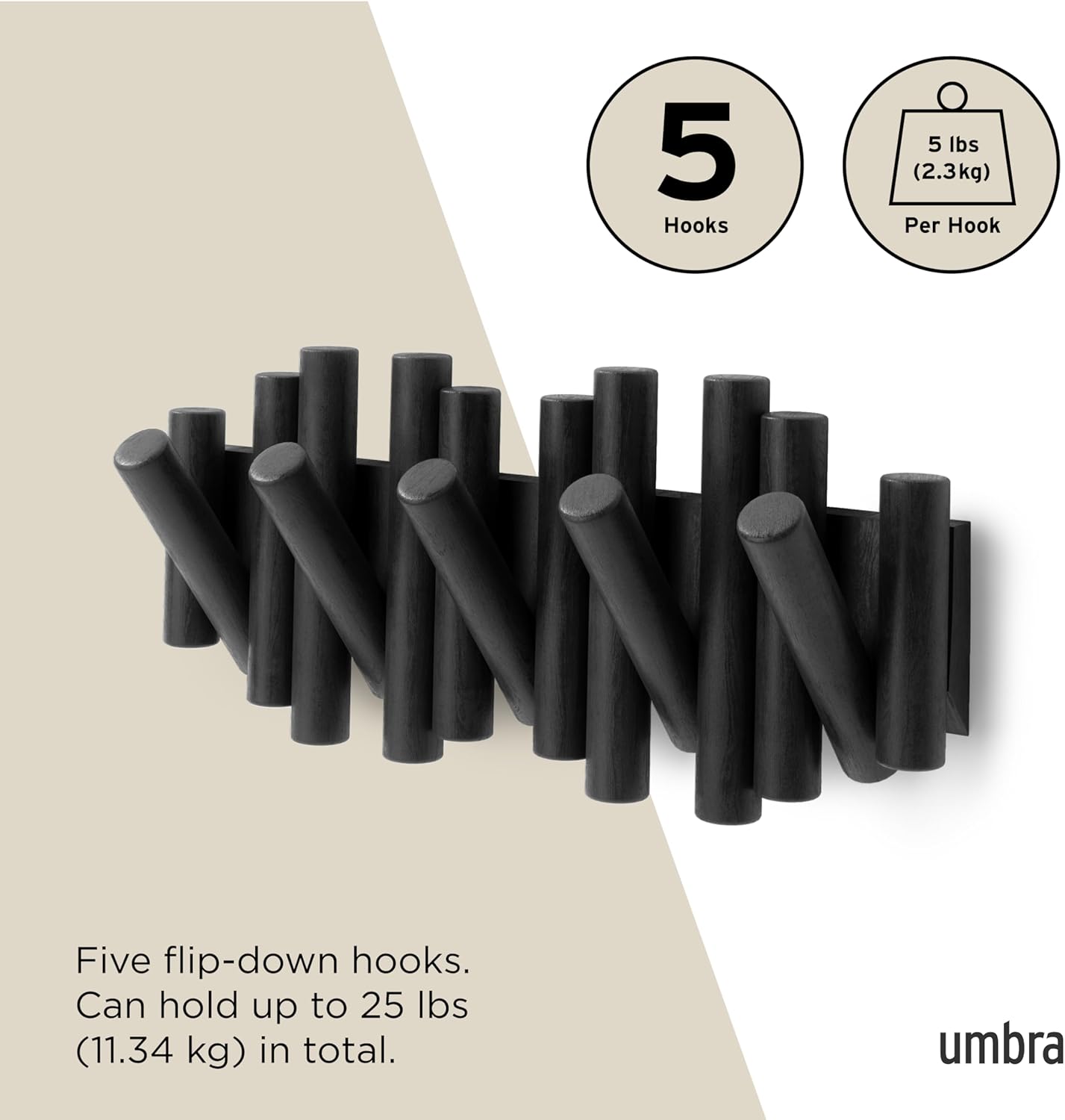 Picket Rail Hook - Black