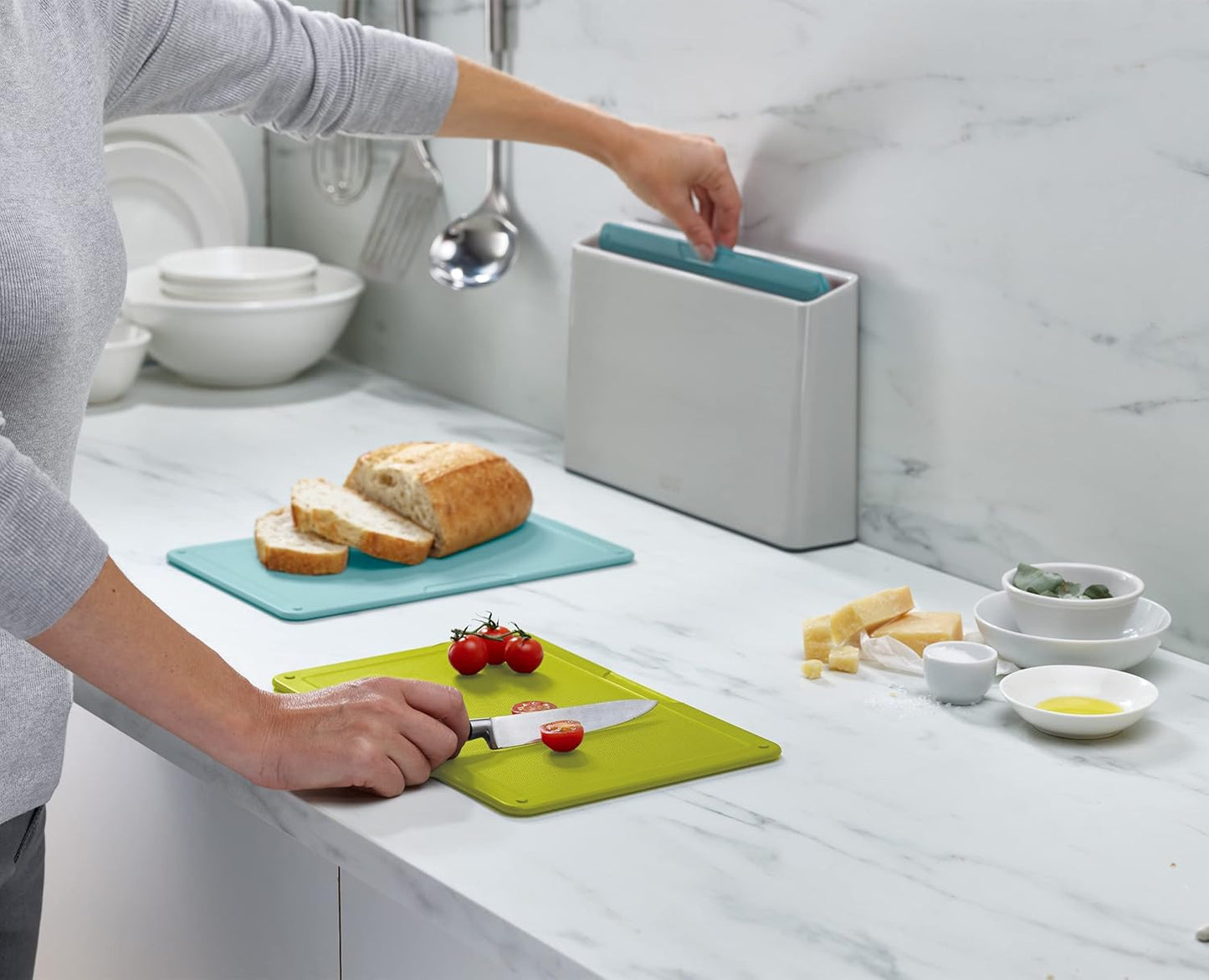 DUO 3-Piece Chopping Board Set with Case - Opal