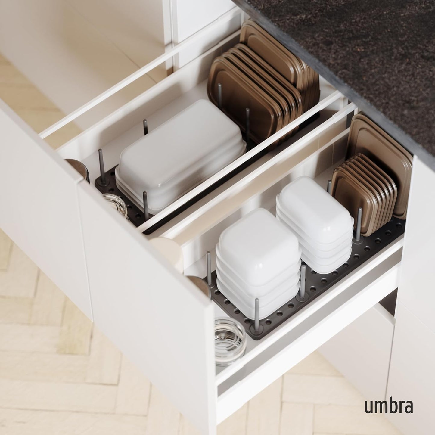 Peggy Drawer Organizer (Set of 2) - Charcoal