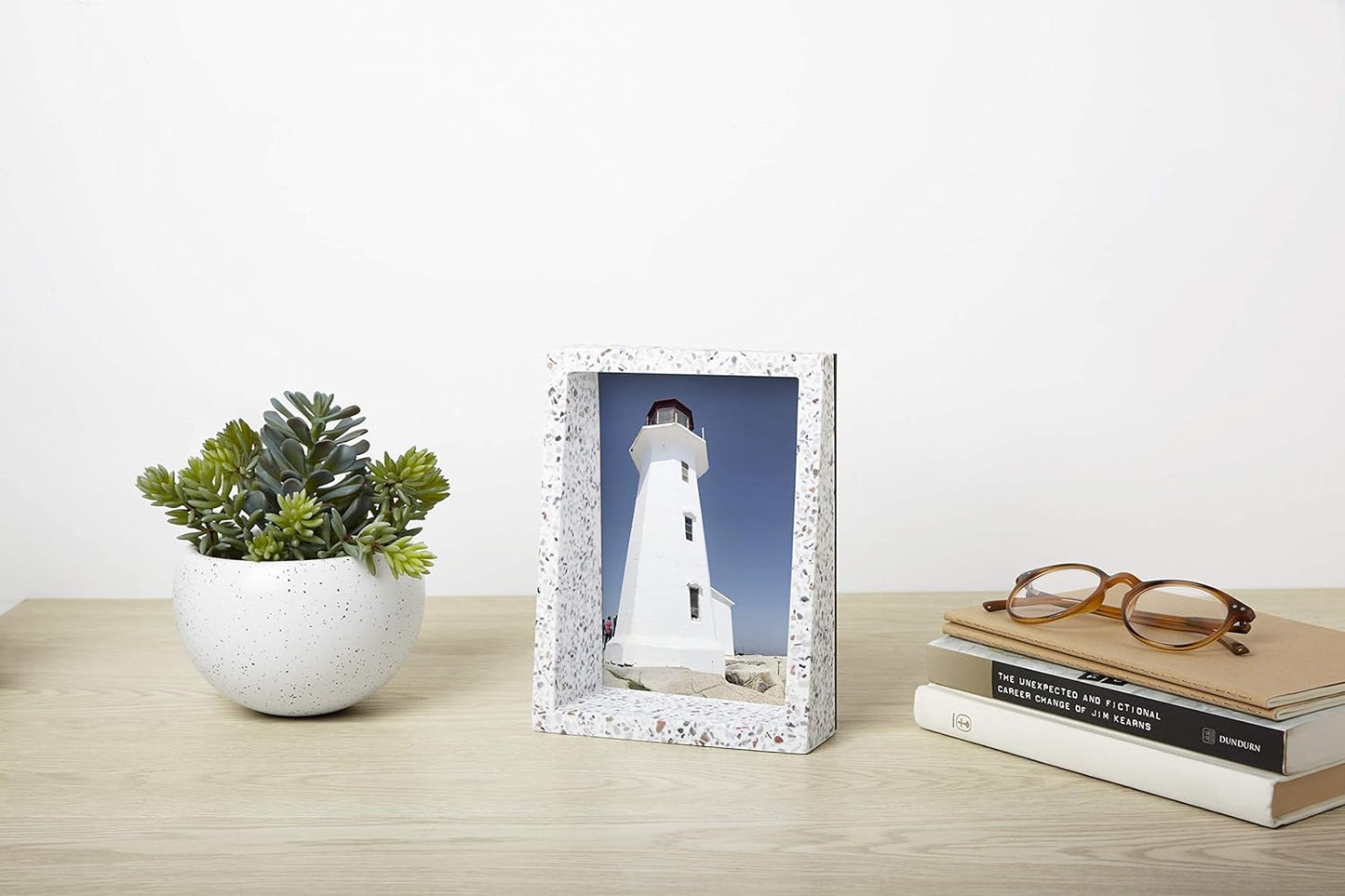 Edge Terrazzo Photo Display 5"x7" - Grey/Multicolor