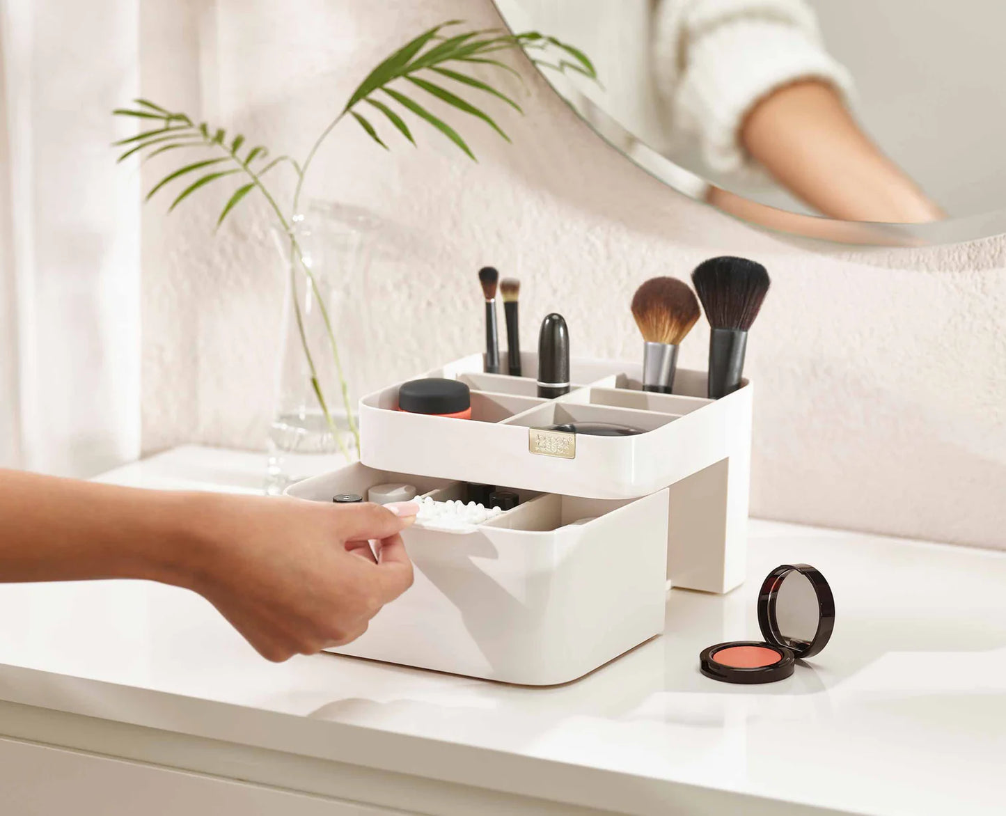 Viva Cosmetic Organiser with Drawer - Shell