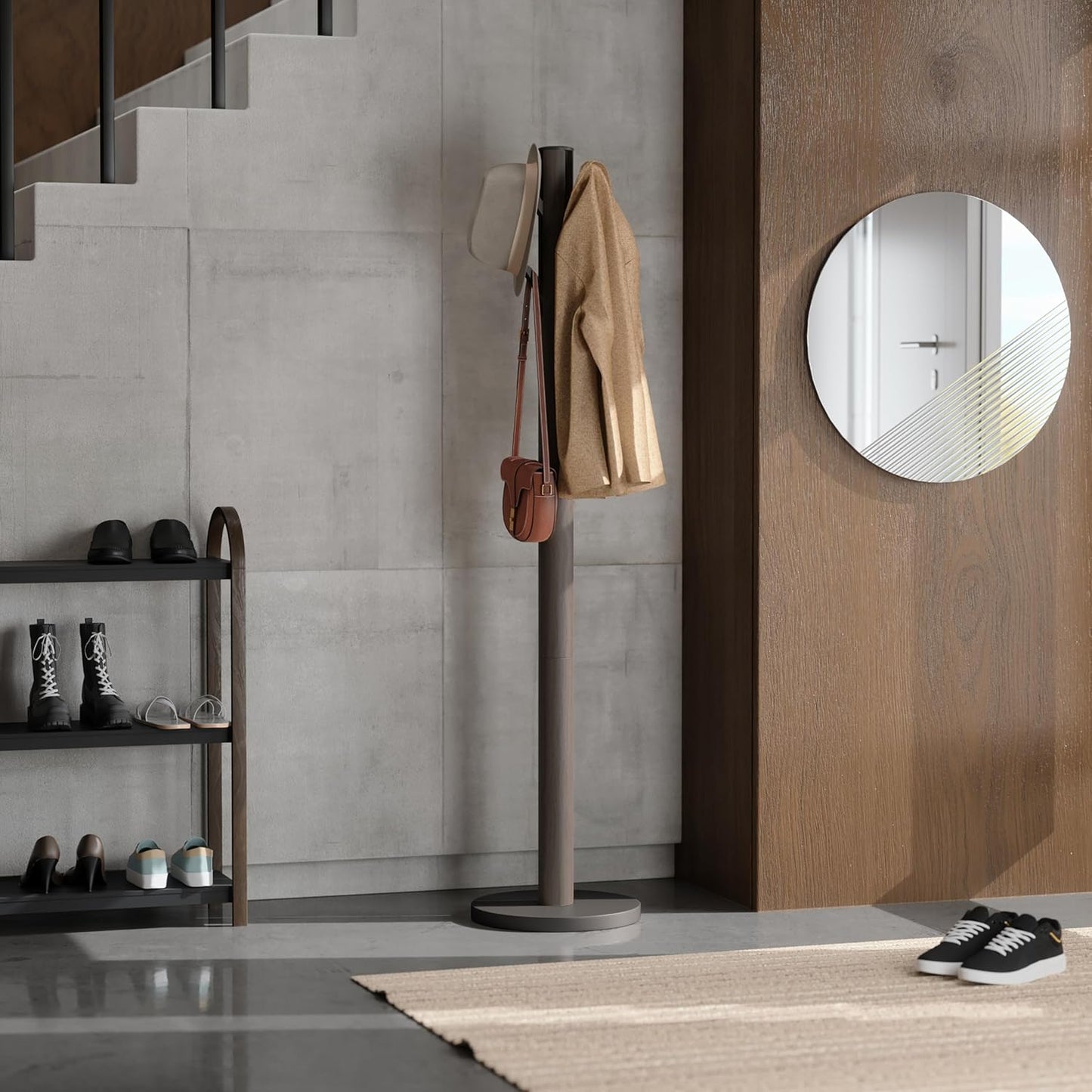 Flapper Coat Rack - Grey
