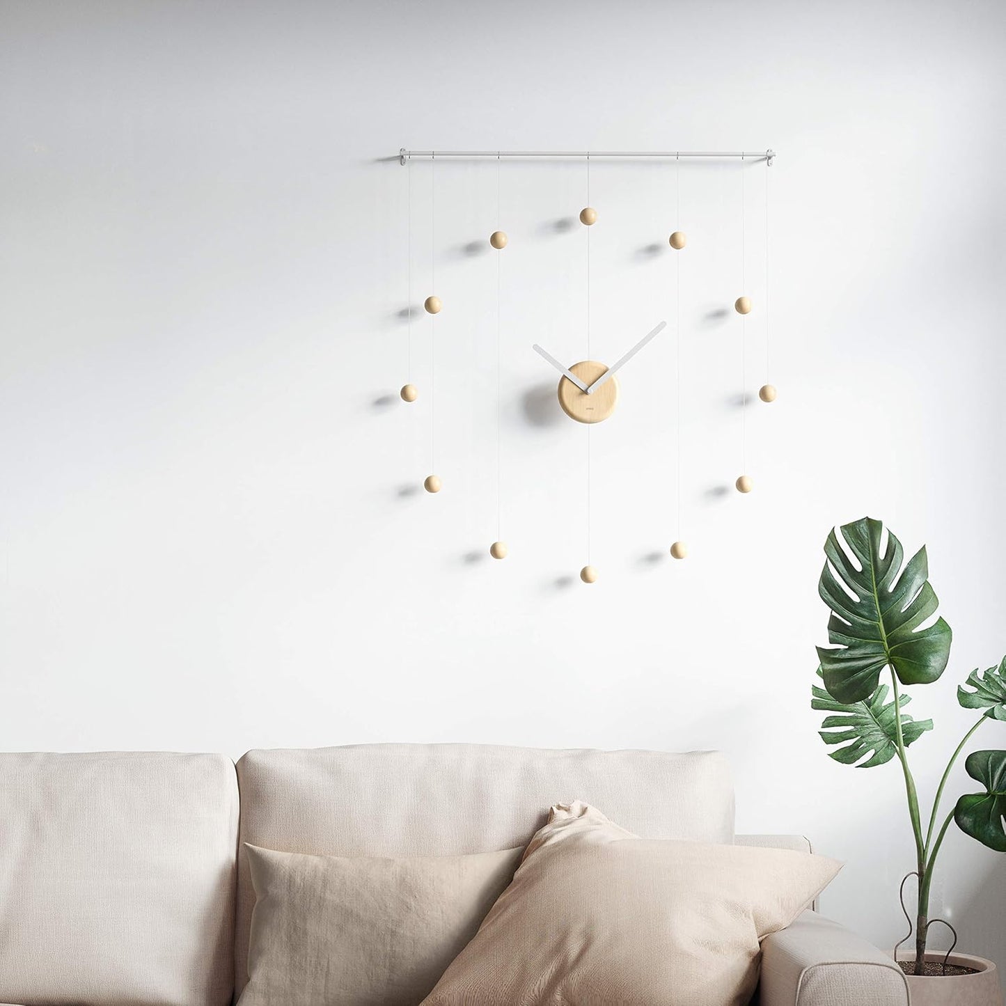 Hangtime Clock - White/Natural