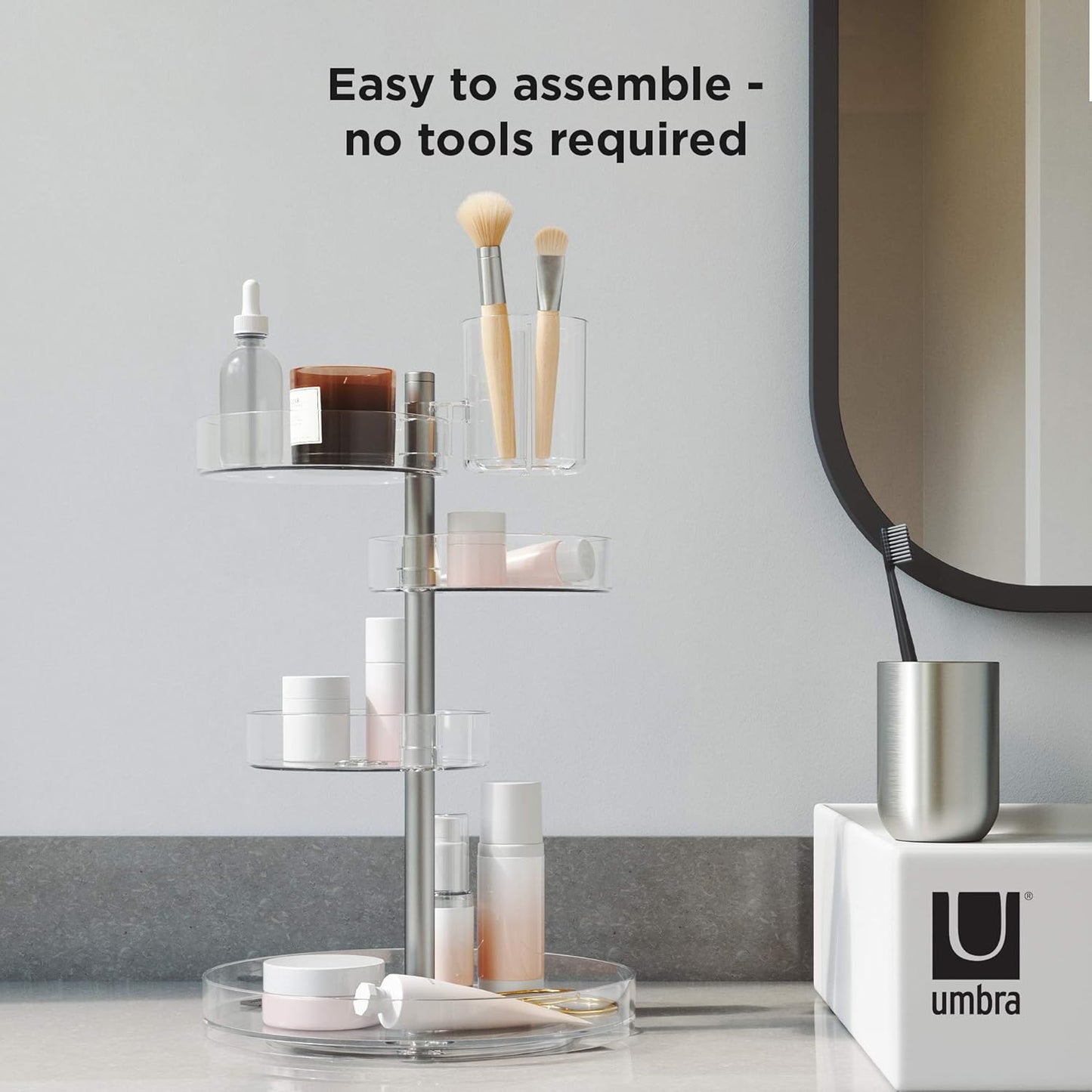 Pirouette Organizer - Clear/Nickel