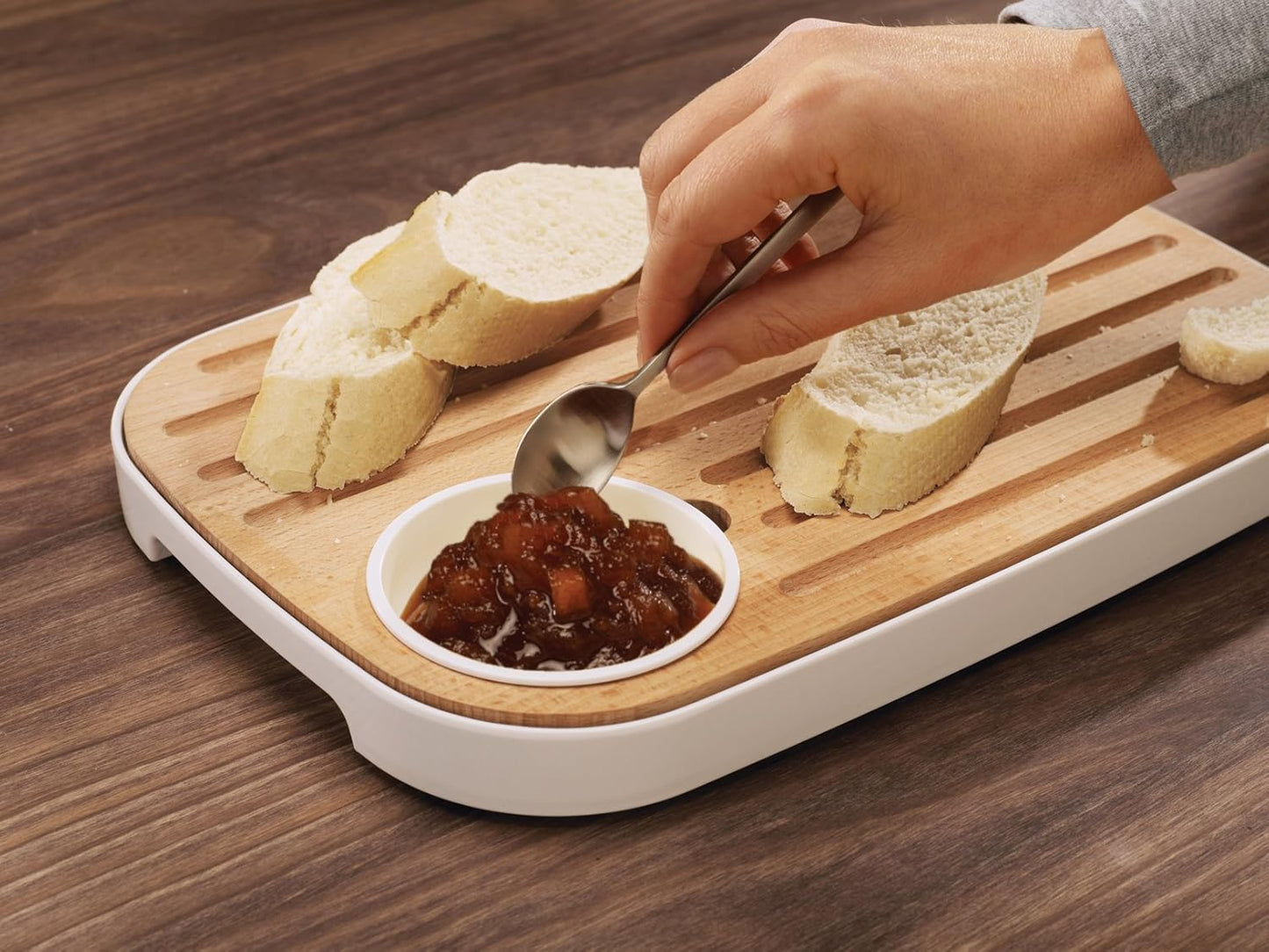 Slice&Serve Bread & Cheese Board Set - White