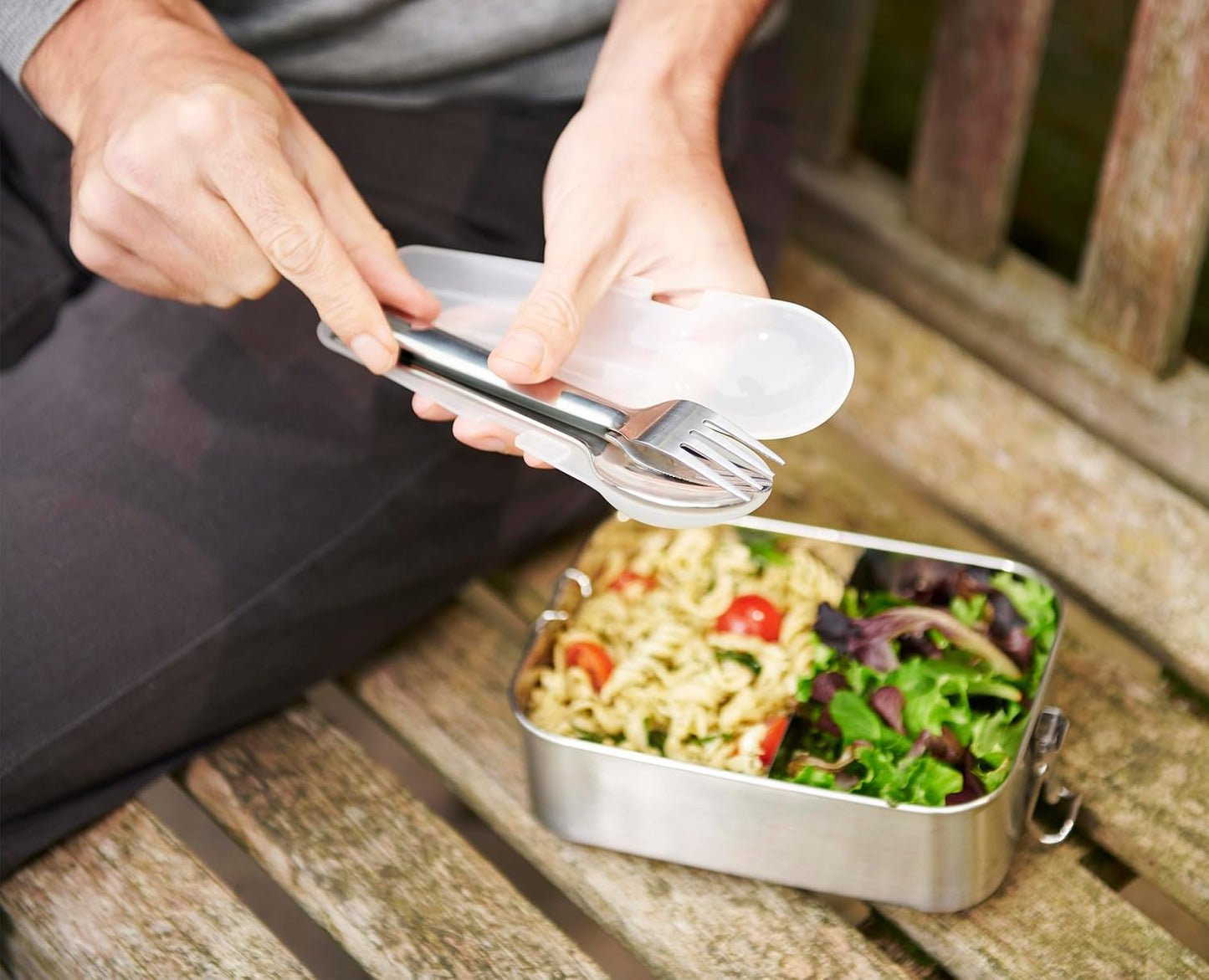 DUO Stainless Steel Cutlery Set - Grey