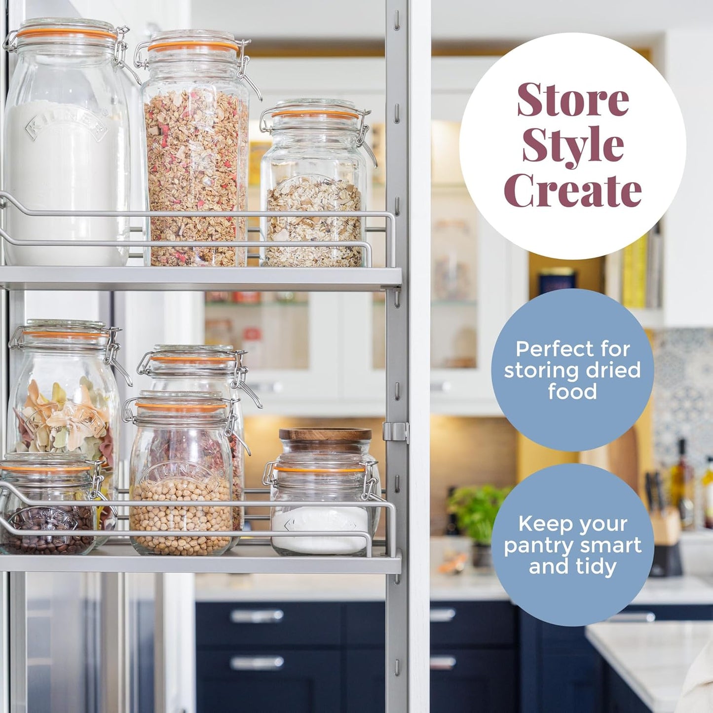 Clip Top Square Jar, 0.25L