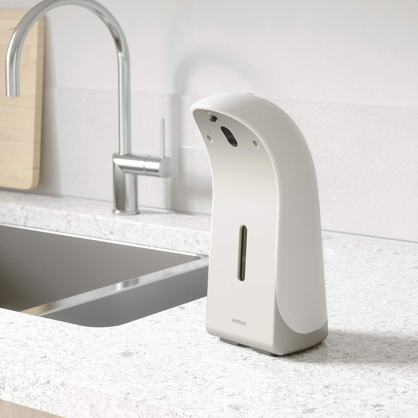 Emperor Auto Soap Dispenser (355mL) - White/Nickel