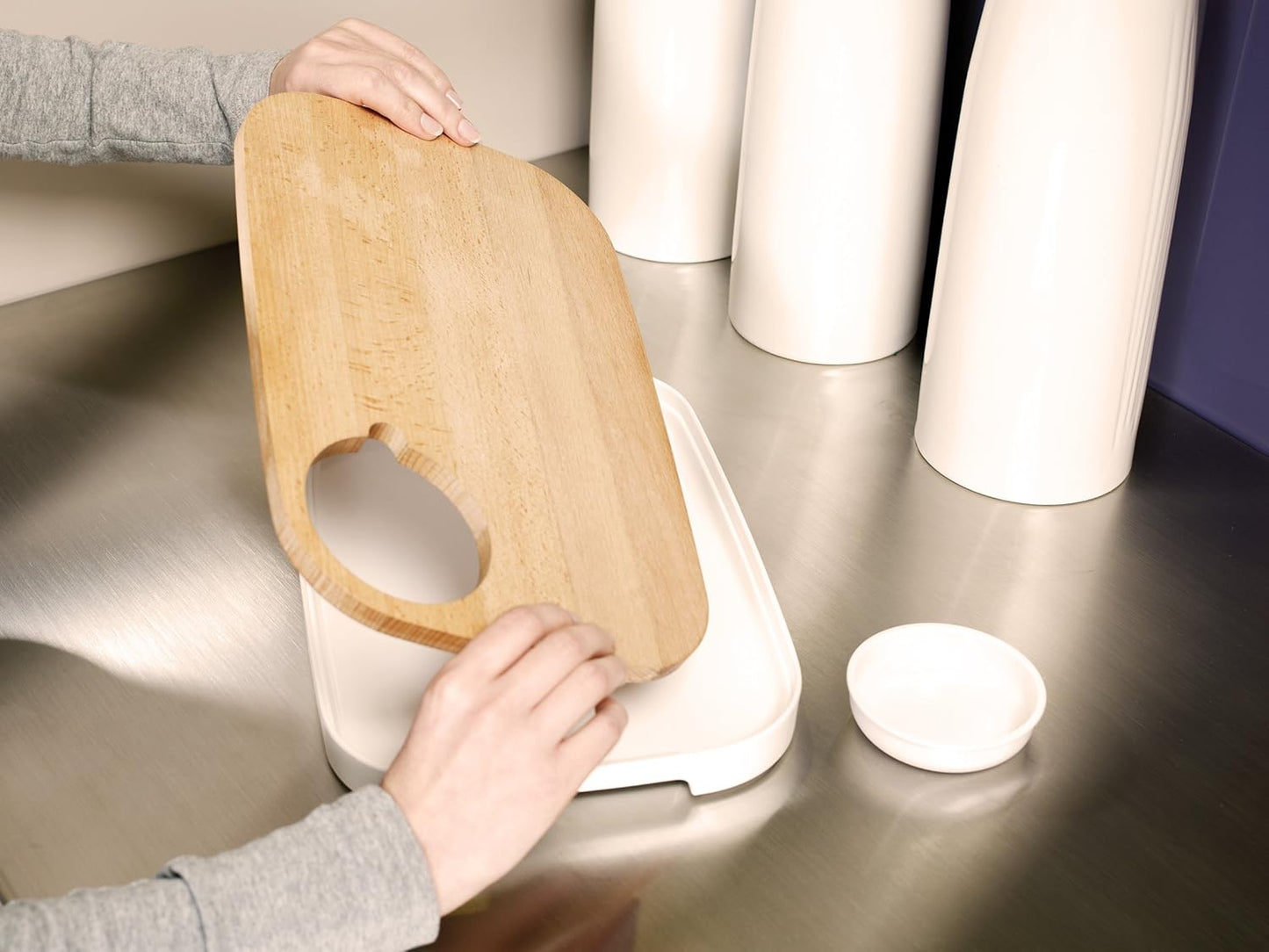 Slice&Serve Bread & Cheese Board Set - White