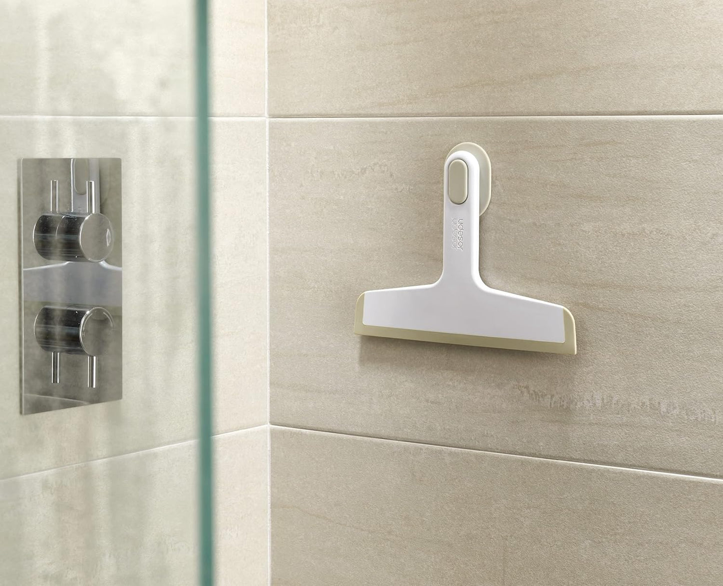 DUO Squeegee with Suction Holder - White