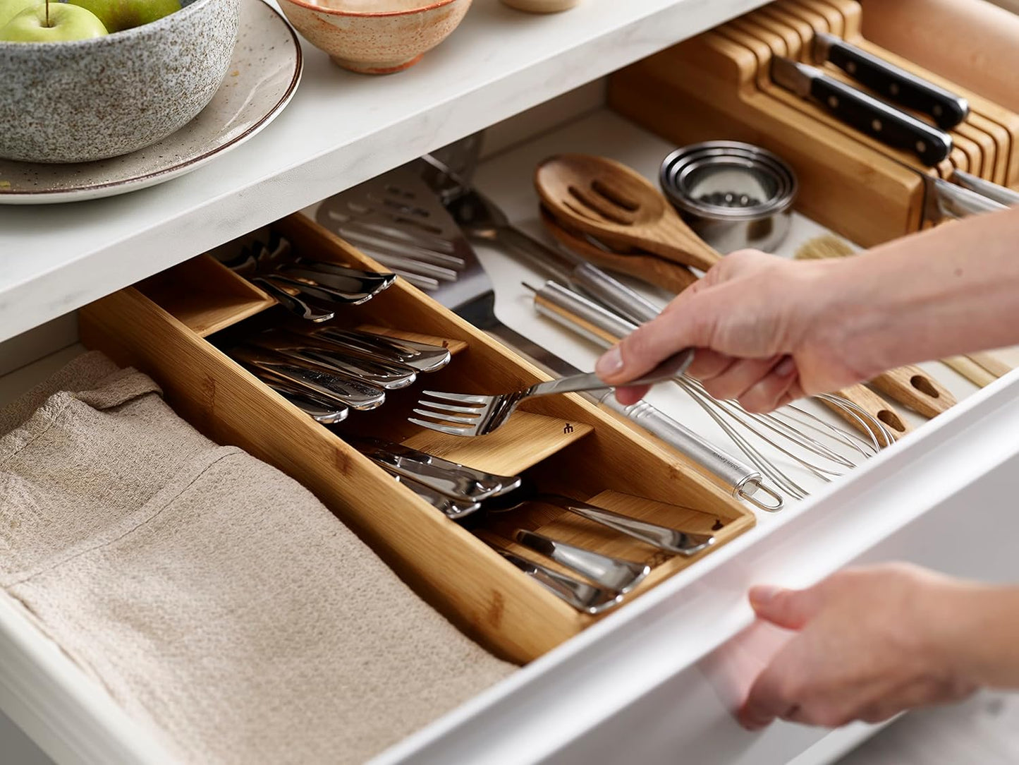Drawerstore Bamboo Cutlery Organiser