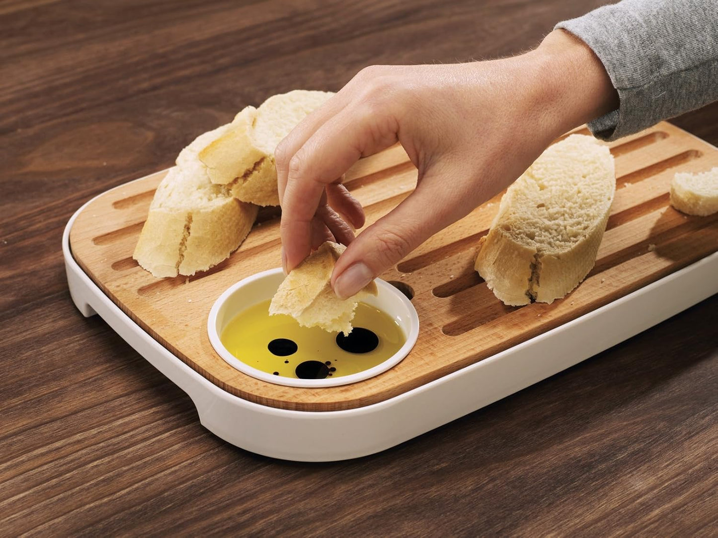 Slice&Serve Bread & Cheese Board Set - White