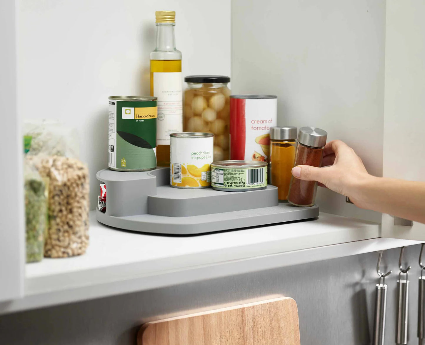 CupboardStore Rotating Organiser - Grey