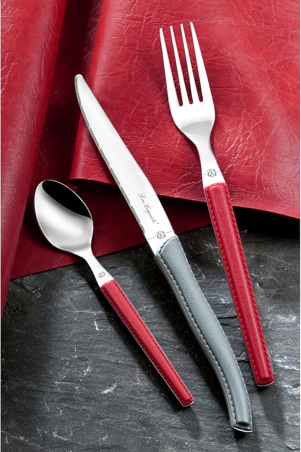 Sky Lag (24 Pieces Cutlery Set in Transparent Box) - Red