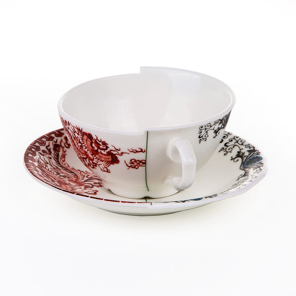 Hybrid TeaCup with Saucer in Porcelain - Zora