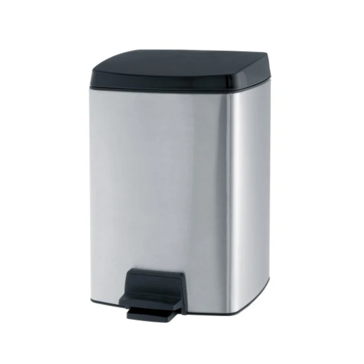 Pedal Bin Silent 10 Liter Rectangular - Matt Steel