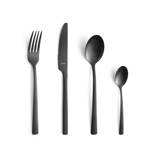 Manille (16 Pieces Cutlery Set) - Black