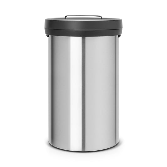 Big Bin 60 Litre - Matt Steel Fingerprint Proof Body/Dark Grey Lid