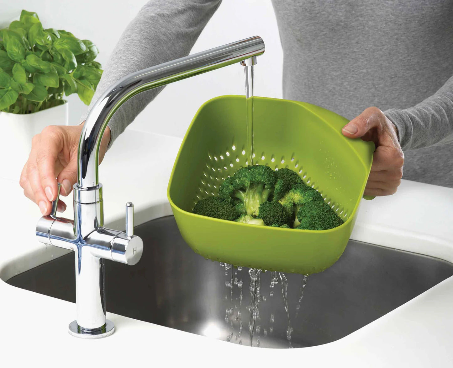 Square Colander - Green