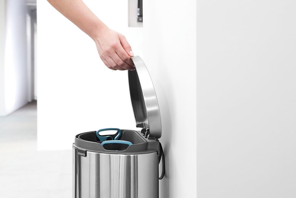 Pedal Bin Silent Flatback+ 30 Litre - Matt Steel (Fingerprint Proof)