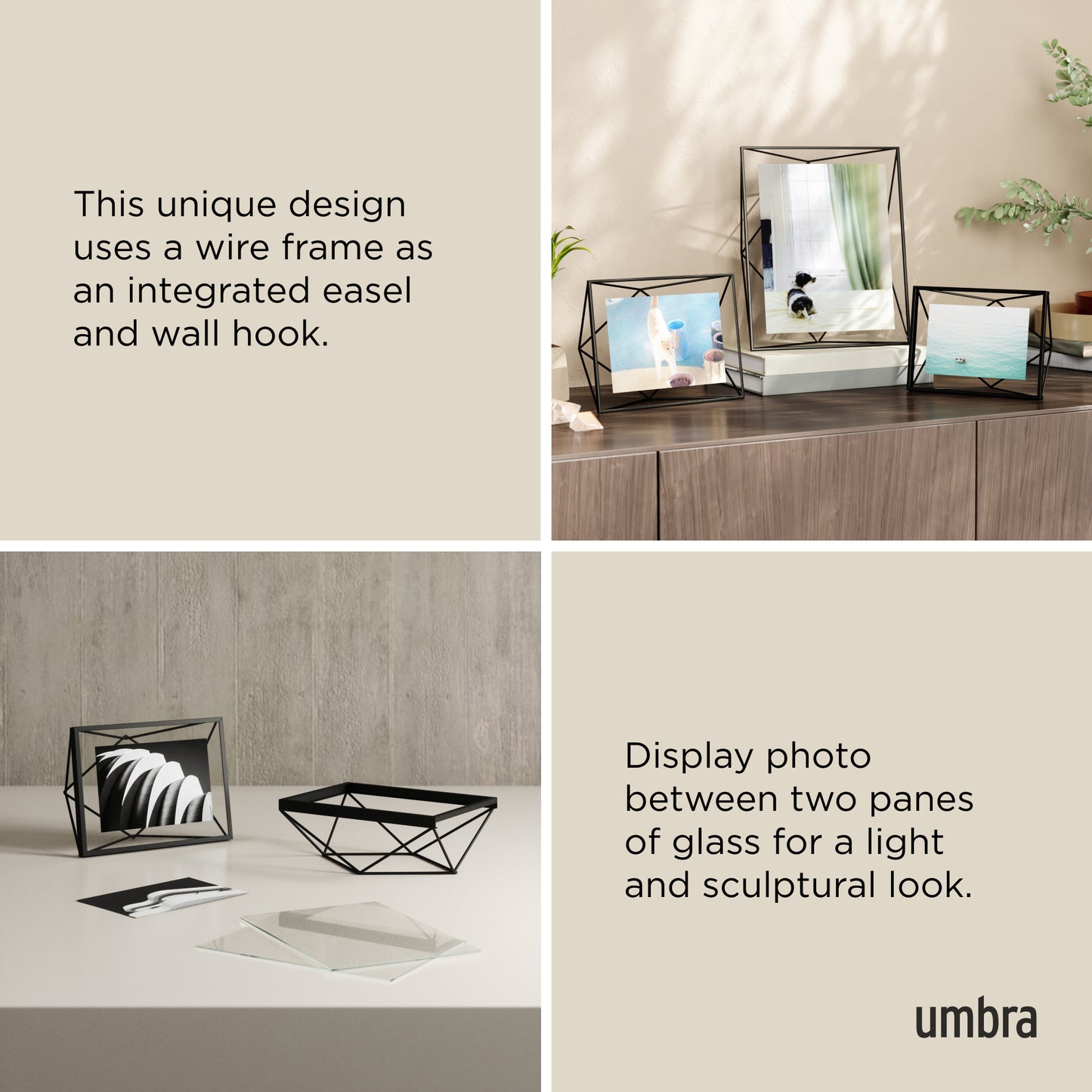 Prisma Picture Frame 4" x 6" - Black