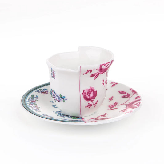 Hybrid Coffee Cup with Saucer in Porcelain - Leonia