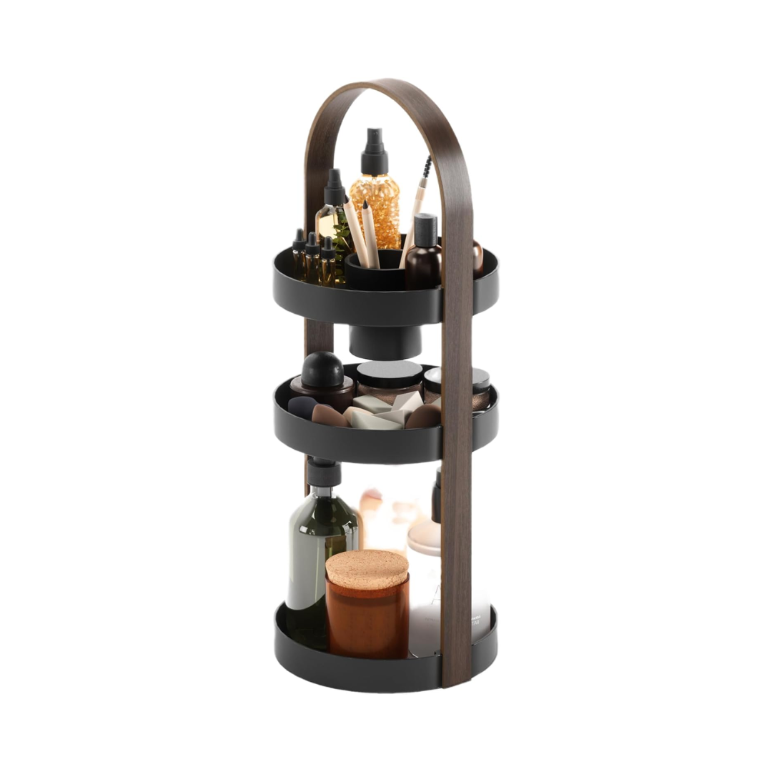 Bellwood Cosmetic Organizer - Black/Walnut