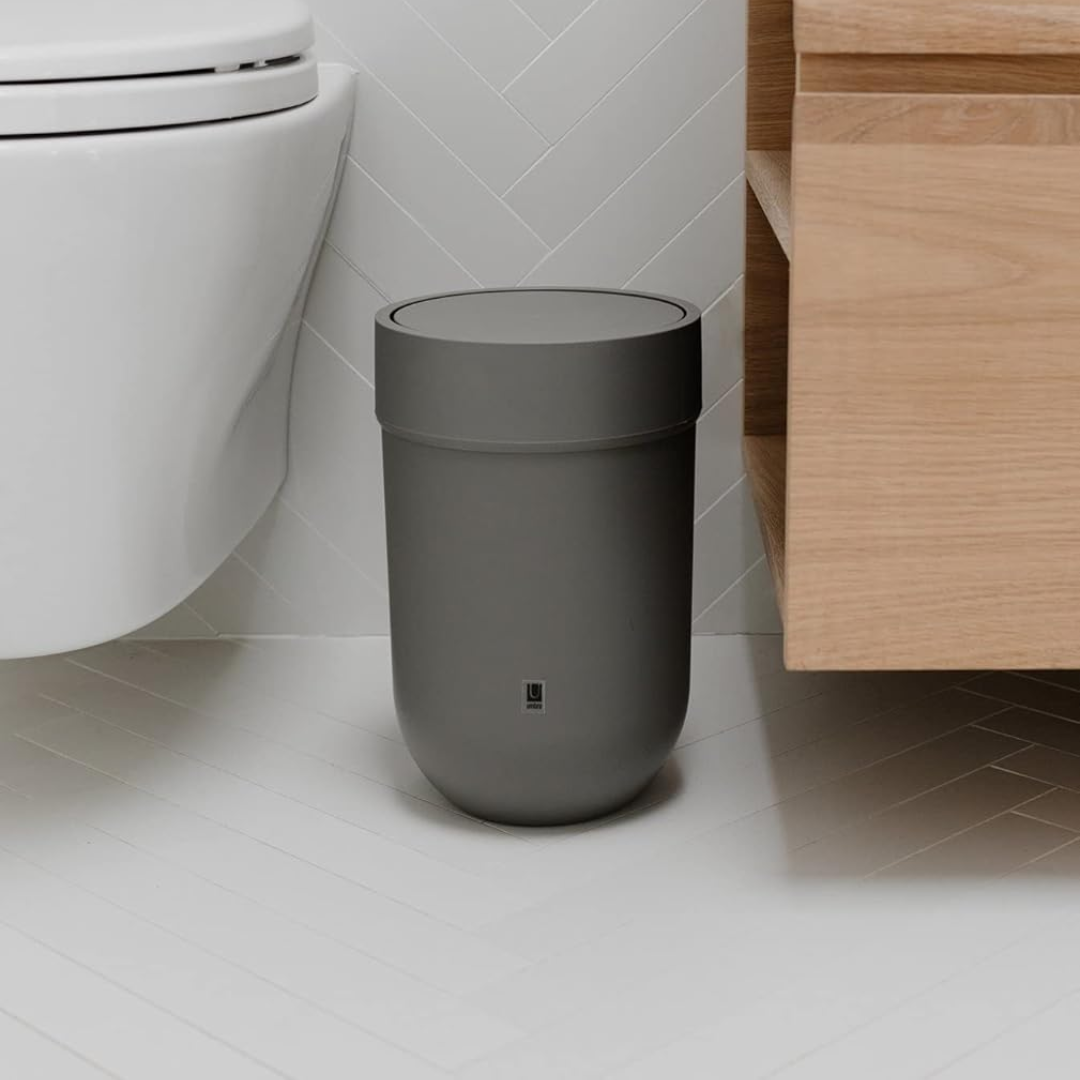 Touch Waste Can (with Lid) - Grey