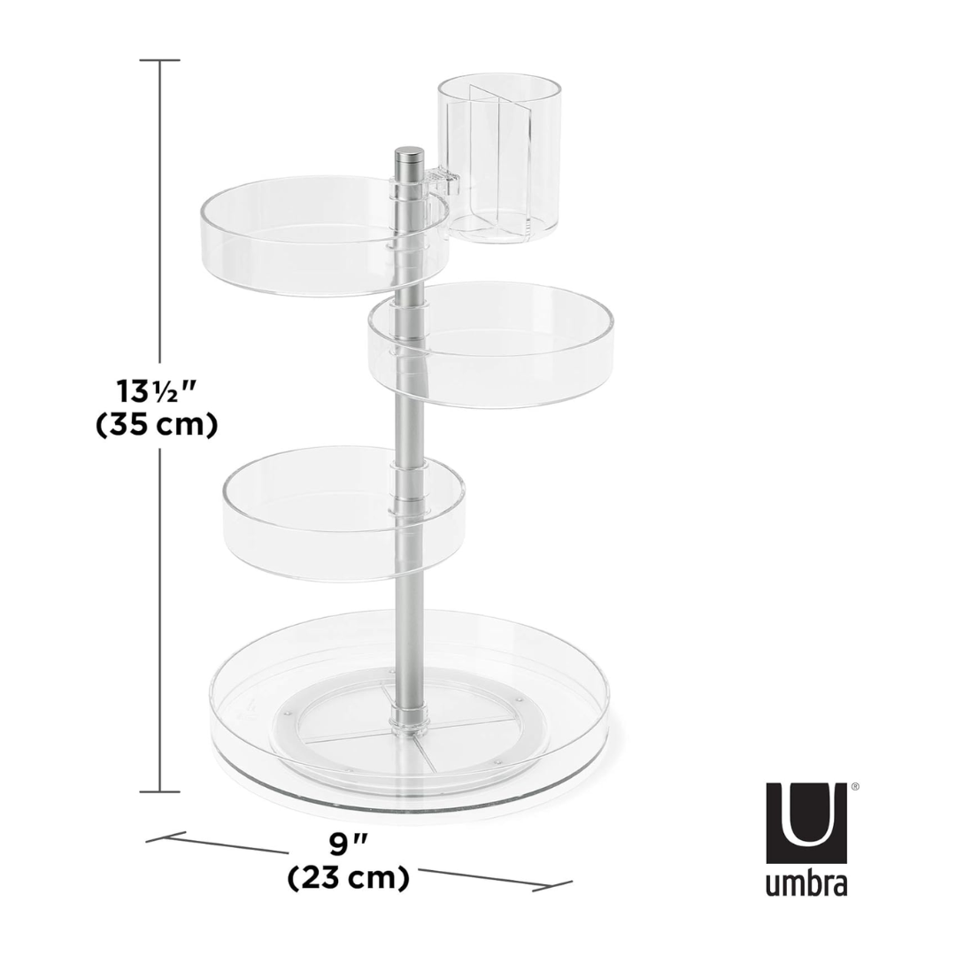 Pirouette Organizer - Clear/Nickel