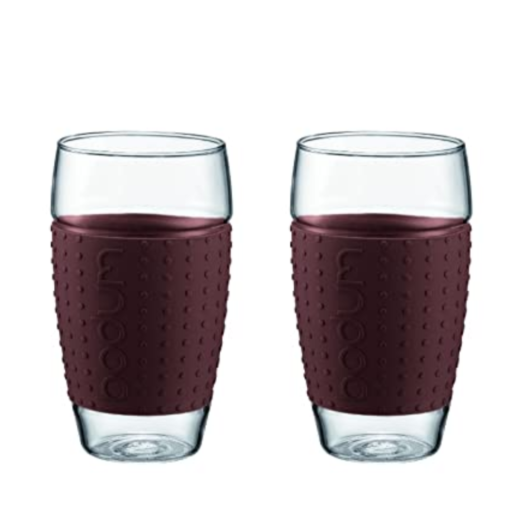 Pavina Glass (Set of 2), 0.6L/20oz  - Brown