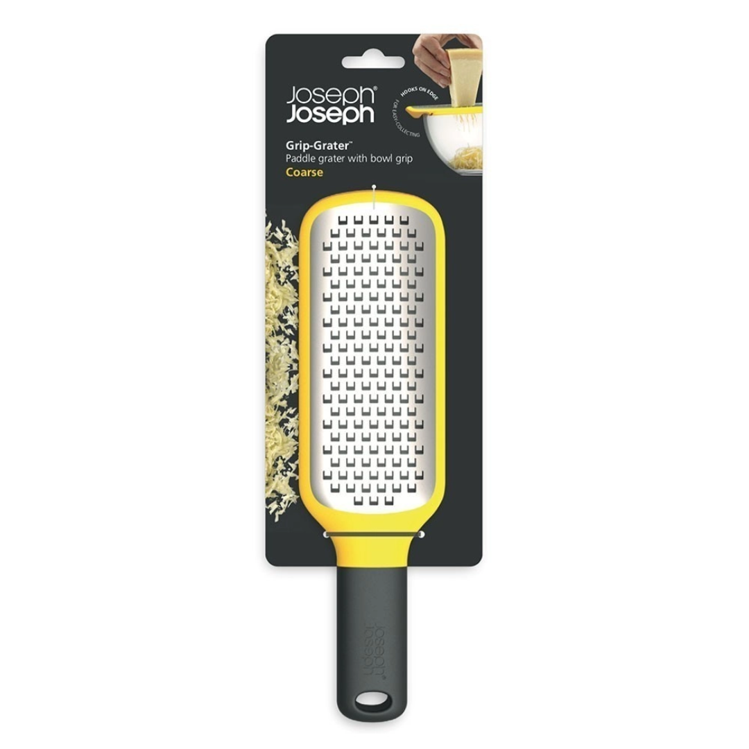 GripGrater Paddle Grater with Bowl Grip (Coarse) - Yellow