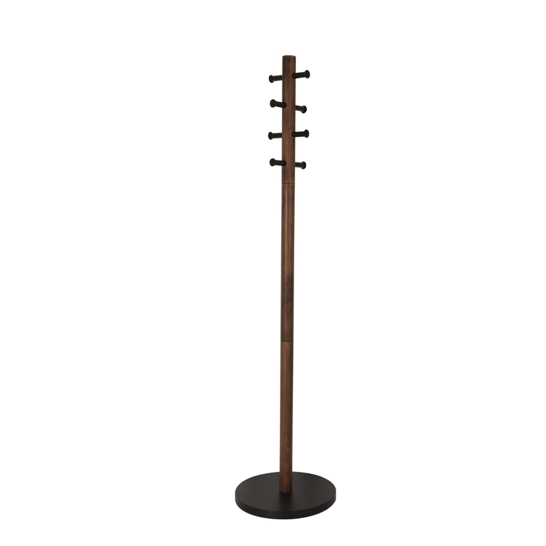 Pillar Coat Rack - Black/Walnut