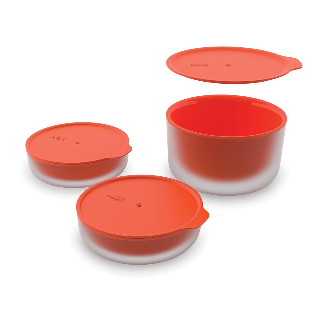 M-Cuisine Cool Touch Microwave Bowl (Set of 3) - Orange