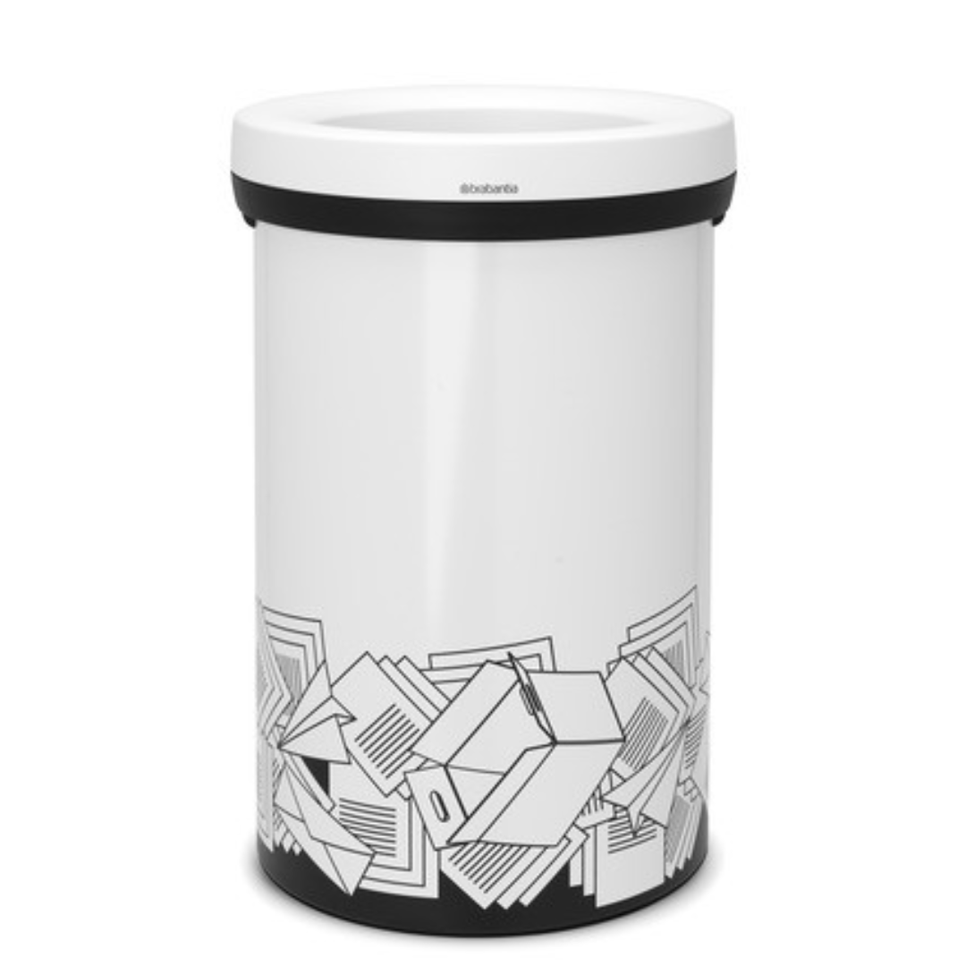 Open Top Bin 60 Litre - White/Paper Waste