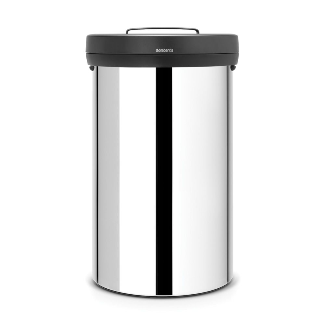Big Bin 60 Litre - Brilliant Steel/Black Cap