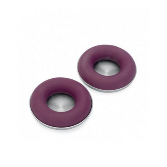 Egg Cup With Dish Set of 2 - Matt Steel/Purple
