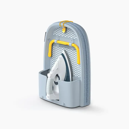 Pocket Folding Table-Top Ironing Board - Grey/Yellow