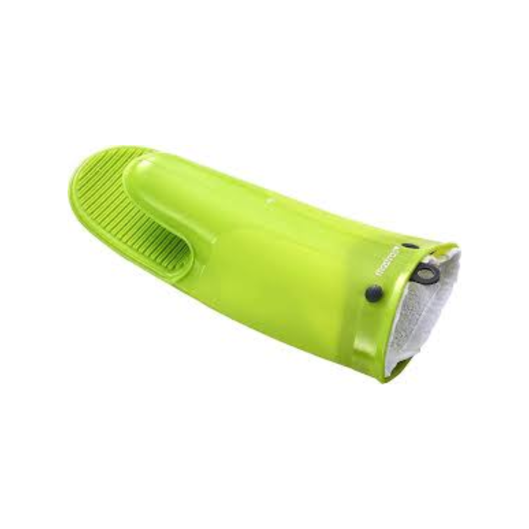 Silicone and Cotton Mitt - Green Translucent