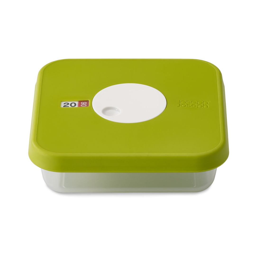 Dial Storage Container with Datable Lid Square - 0.9L