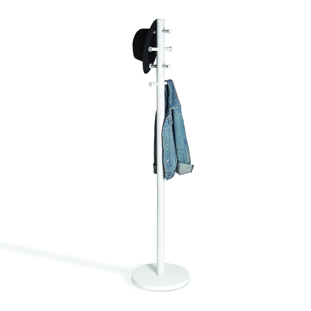 Pillar Coat Rack - White